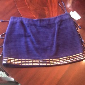 Rachel Roy Navy Skirt with Gold embellishments